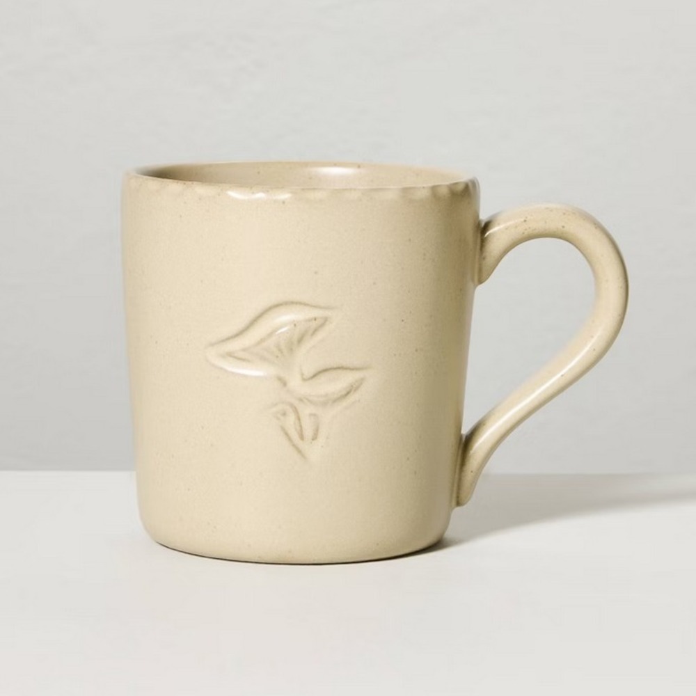 Hearth Hand Magnolia Mushroom‎ Coffee Mug Cup Tan Beige Fall Farmhouse Target